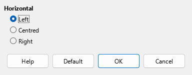 Alignment Dialogue Box
