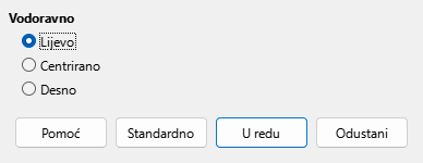 Alignment Dialog