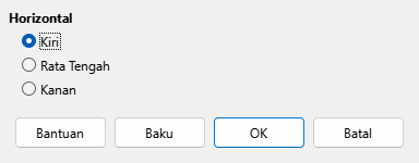 Dialog Perataan