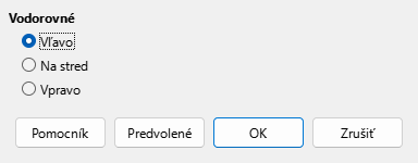Alignment Dialog