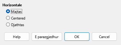 Alignment Dialog