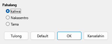 Alignment Dialog