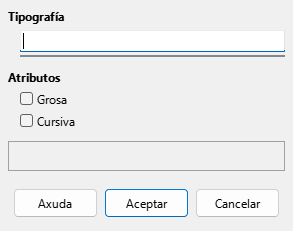Caixa de diálogo Tipo de letra