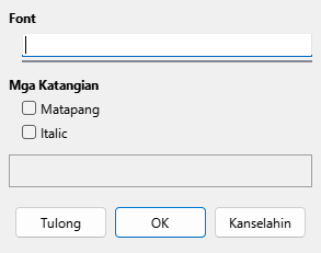 Font Dialog