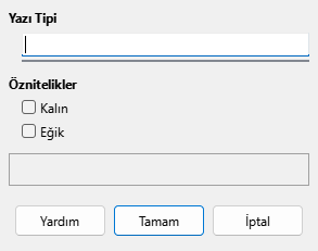 Yazı Tipi Penceresi