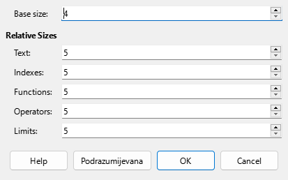 Font Size Dialog