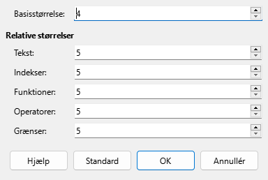 Skriftstørrelse