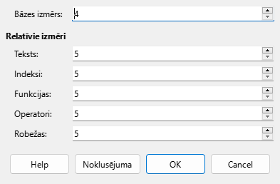 Font Size Dialog