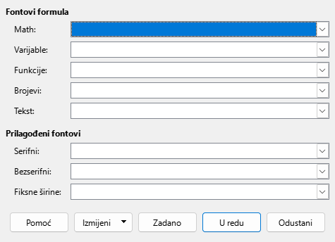 Font Type Dialog