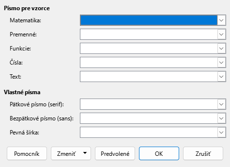 Font Type Dialog