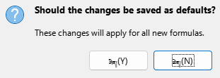 Save Default Dialog