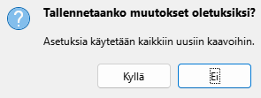 Save Default Dialog