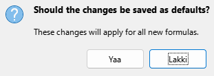 Save Default Dialog