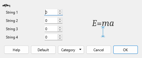 Spacing Dialog