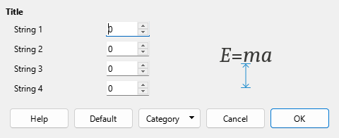 Spacing Dialogue Box