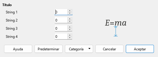 Cuadro de diálogo Espaciado