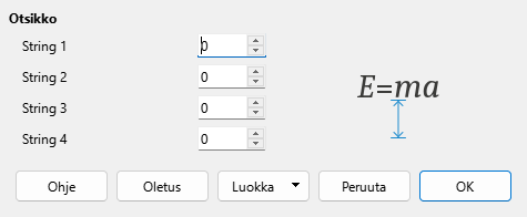 Spacing Dialog