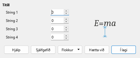 Spacing Dialog