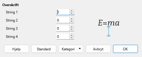 Dialogvindau for mellomrom