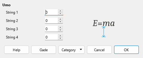 Spacing Dialog