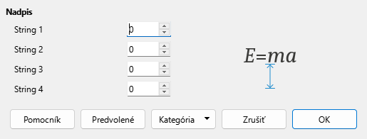 Spacing Dialog