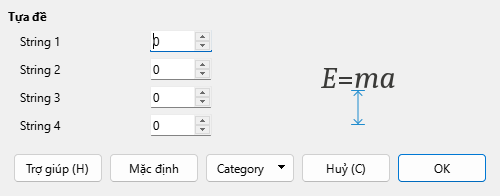 Spacing Dialog