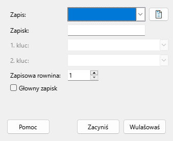 Dialog Zapisowy zapisk