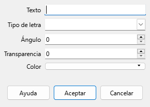 Cuadro de diálogo Marca de agua